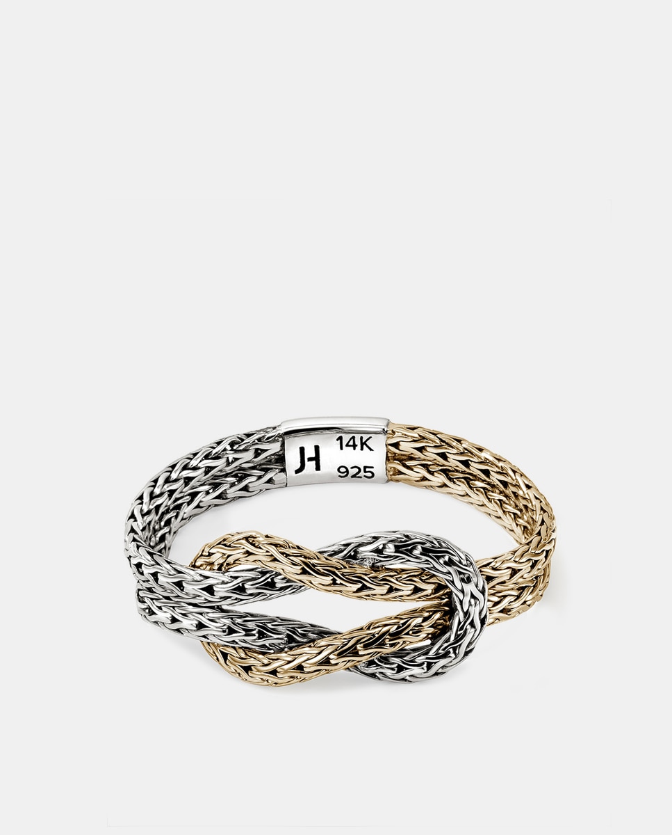 Imagen 0 de Anillo Love Knot de oro y plata Multicolor
