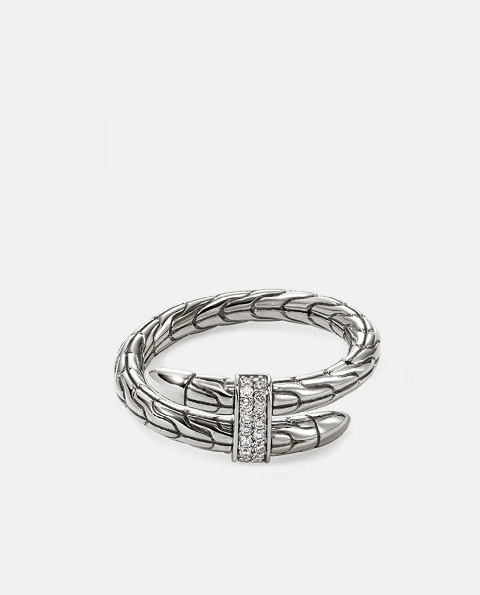 Imagen 0 de Anillo Spear de plata y diamantes Plata