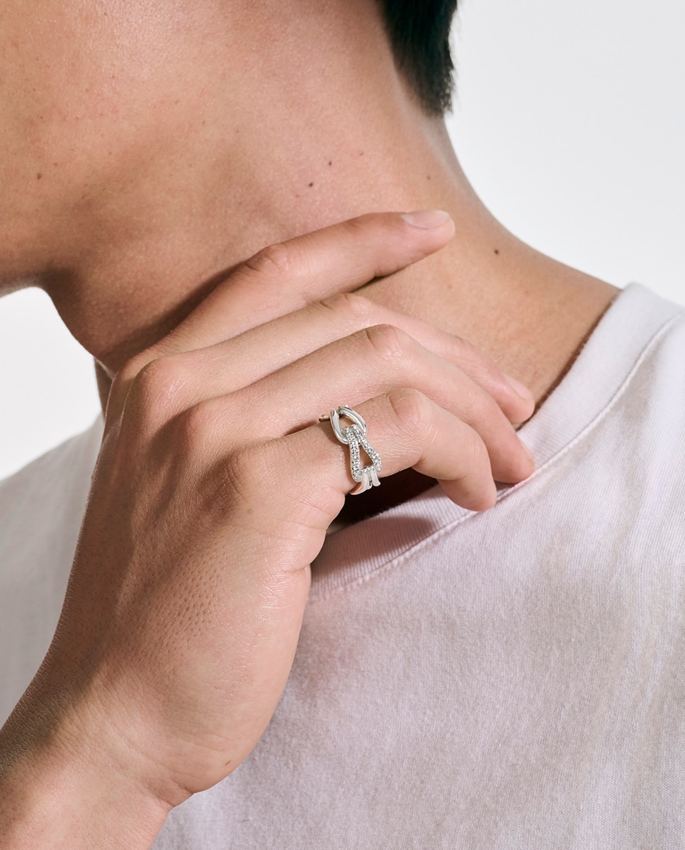 Anillo Surf de plata y diamantes - John Hardy - Plata Plata-5