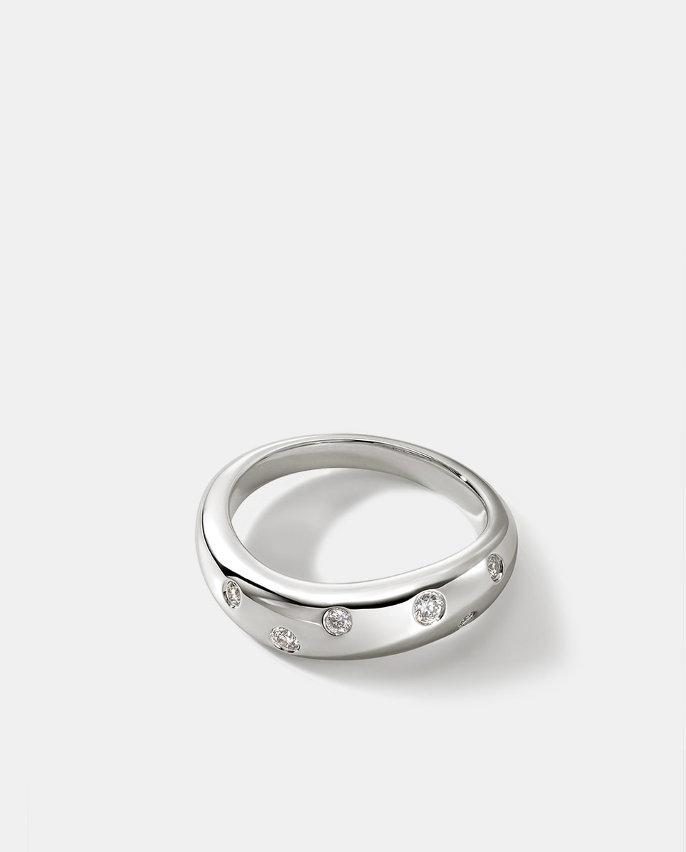 Imagen 0 de Anillo Surf de plata y diamantes Plata