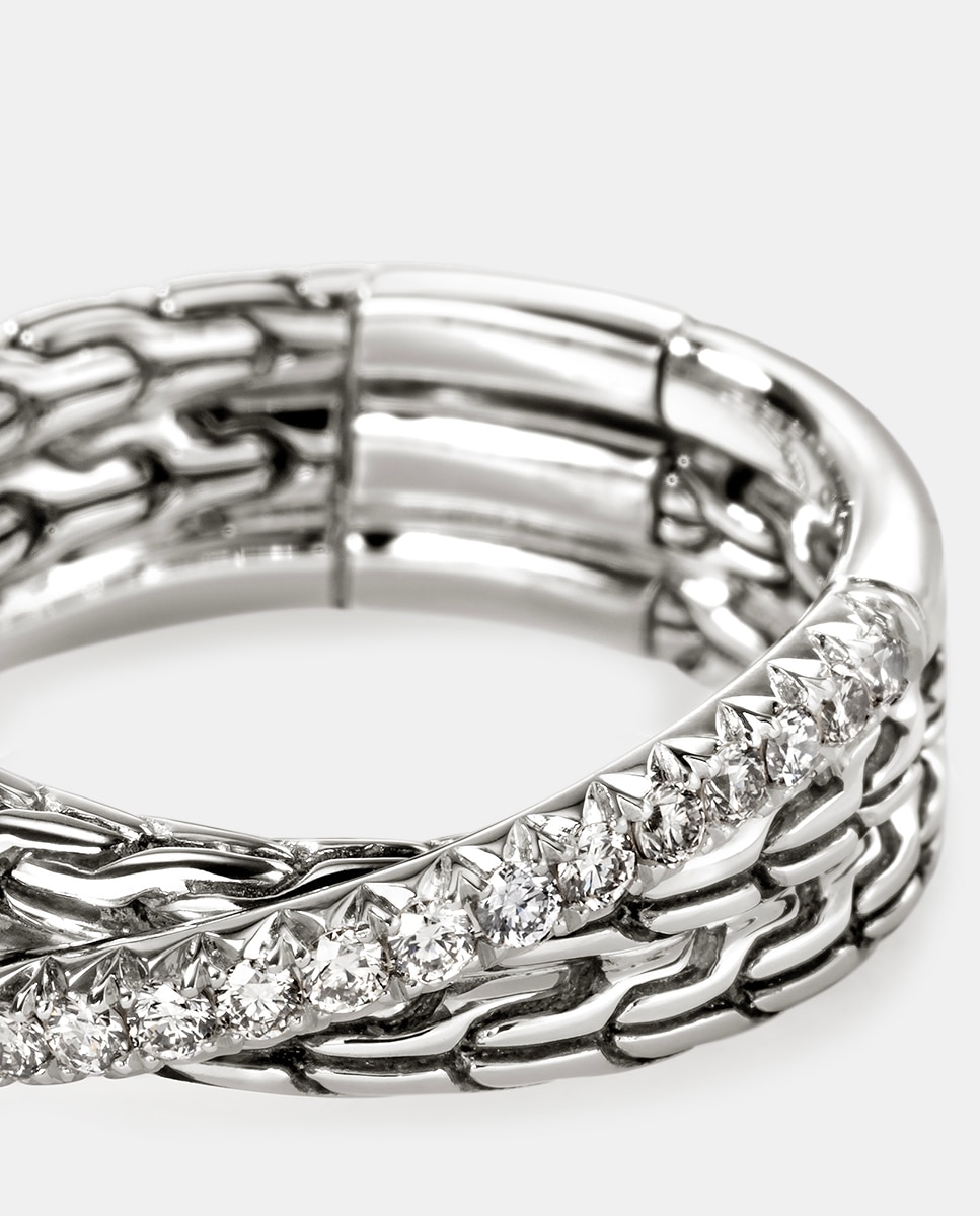 Anillo JH Essentials de plata y diamantes - John Hardy - Plata Plata-3