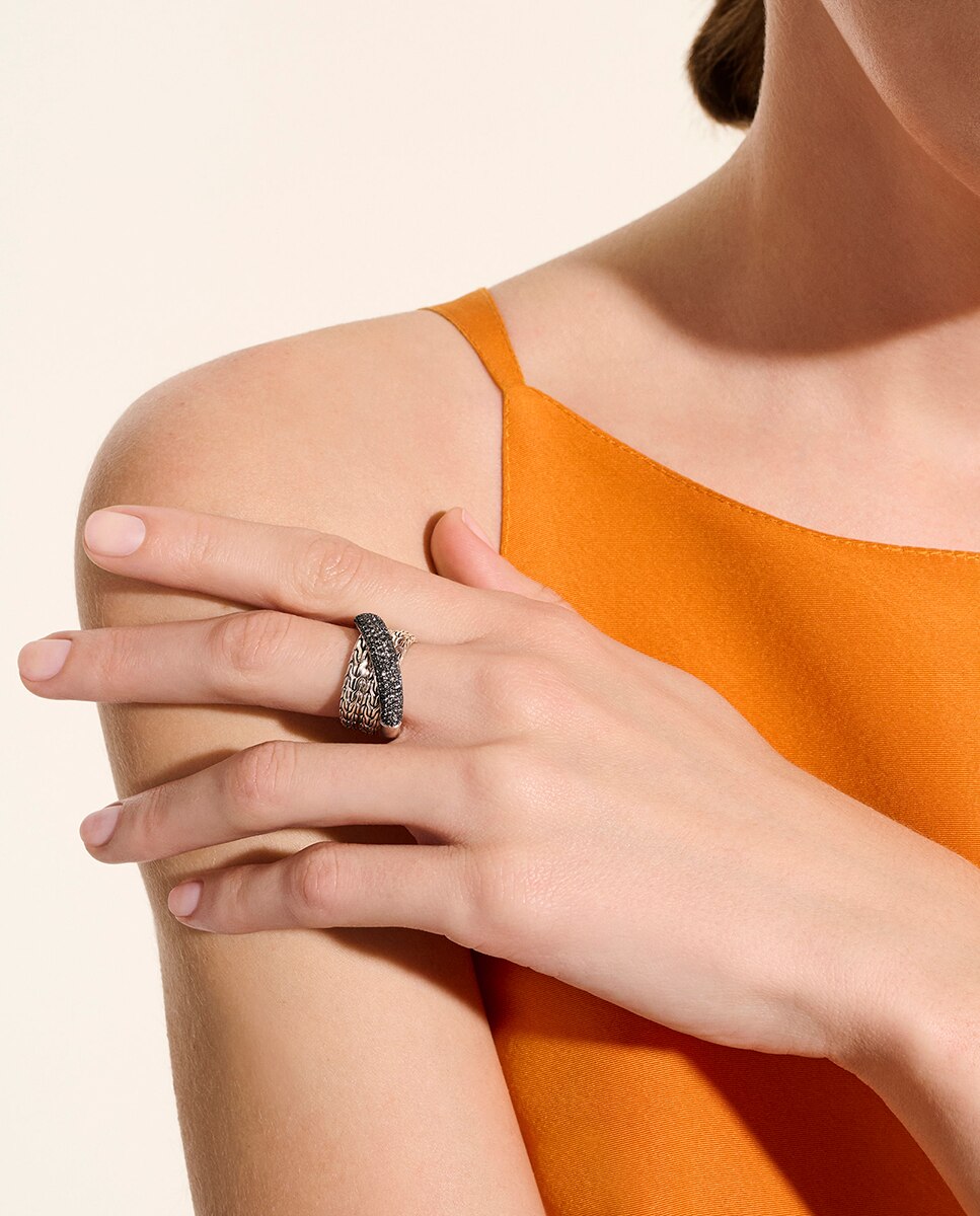 Anillo JH Essentialsde plata y zafiros negros - John Hardy - Negro Negro-5