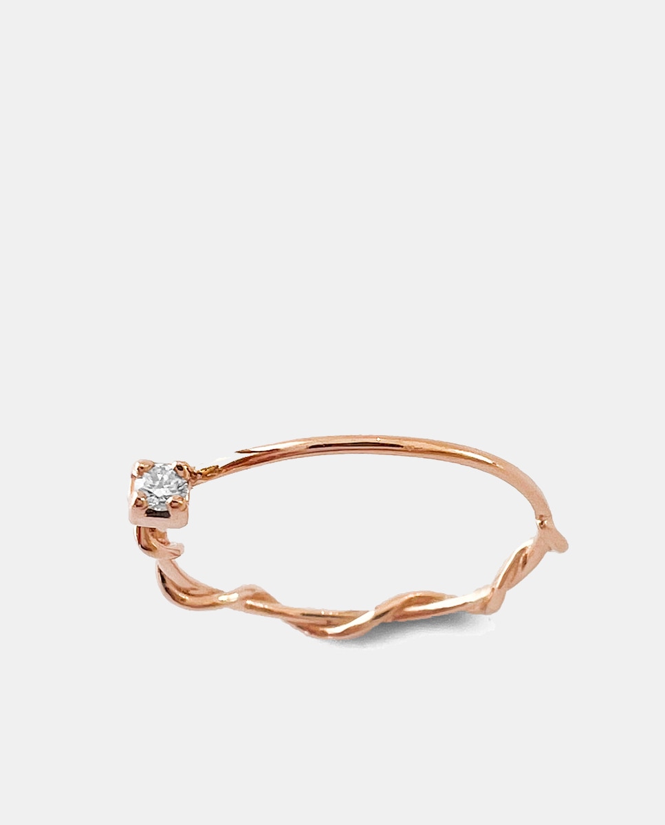 Imagen 0 de Anillo Small Miki de oro y diamantes Blanco