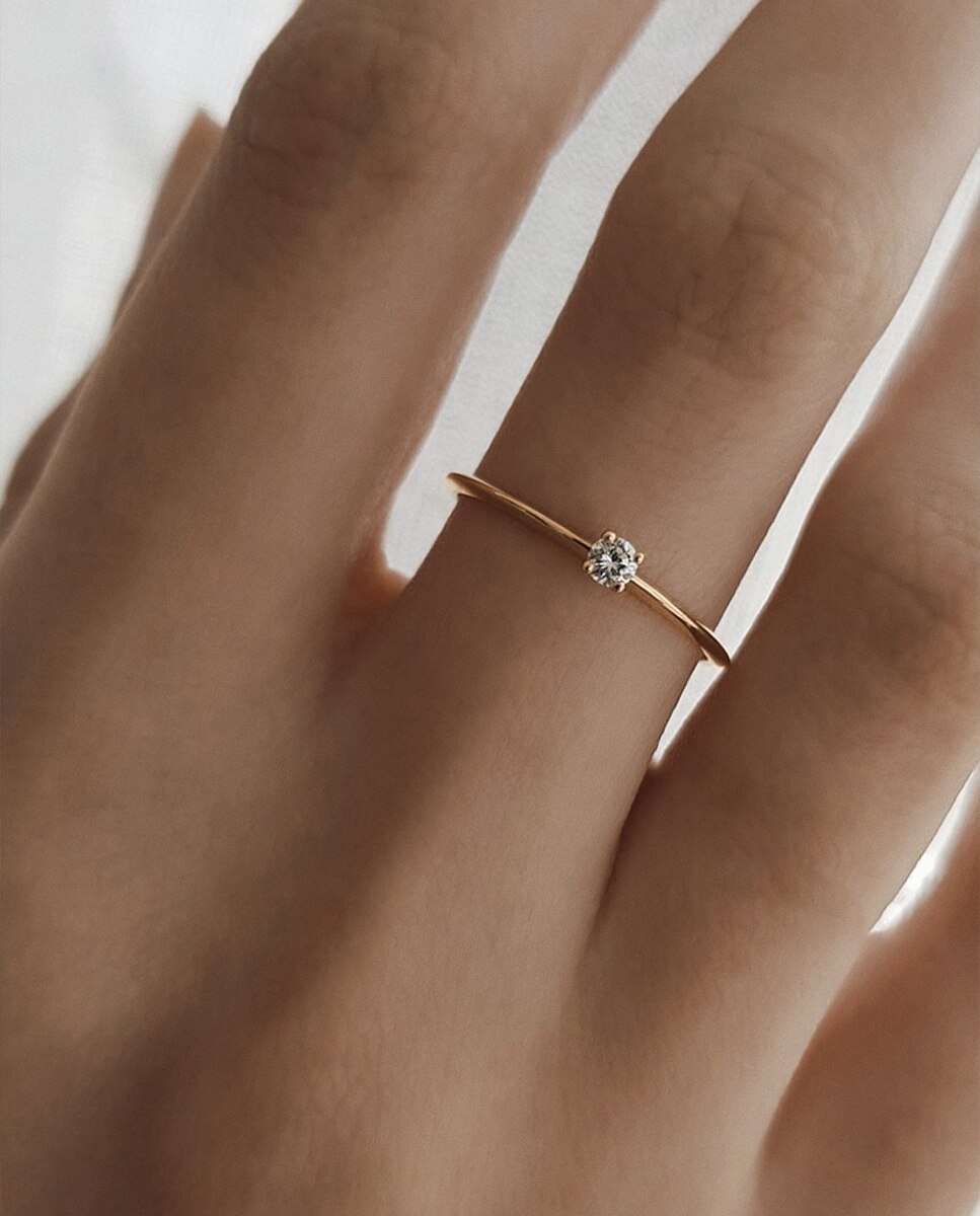Imagen 0 de Anillo Single Très-Or de oro y diamantes Blanco
