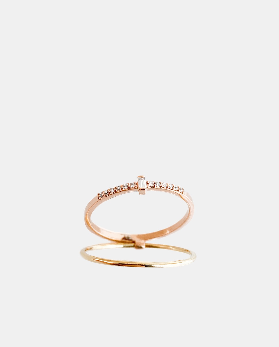 Imagen 0 de Anillo Sword scala de oro y diamantes Blanco