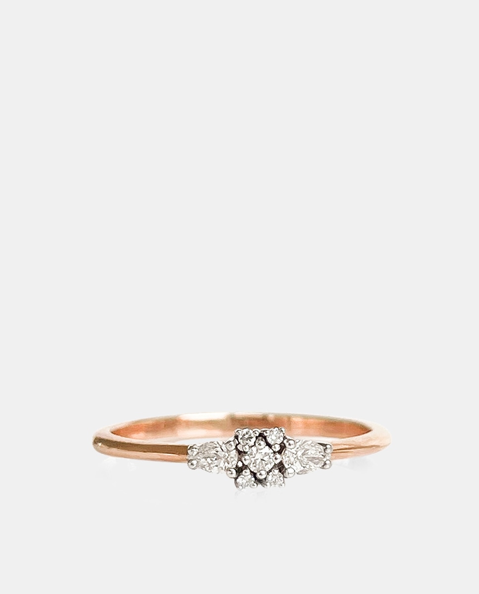 Anillo Drop de oro y diamantes - Sansoeurs - Blanco Blanco-2