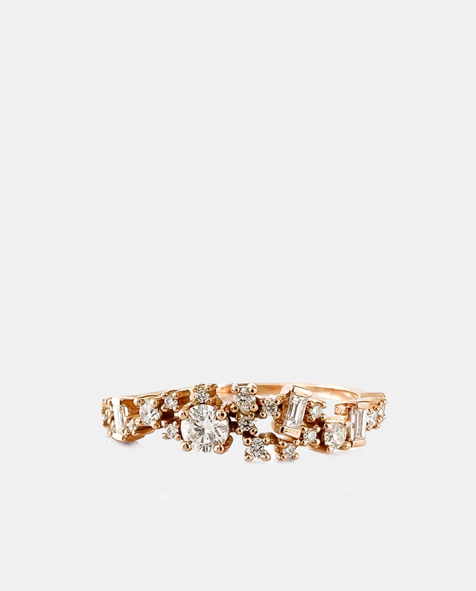 Imagen 0 de Anillo Light Rain de oro y diamantes Blanco