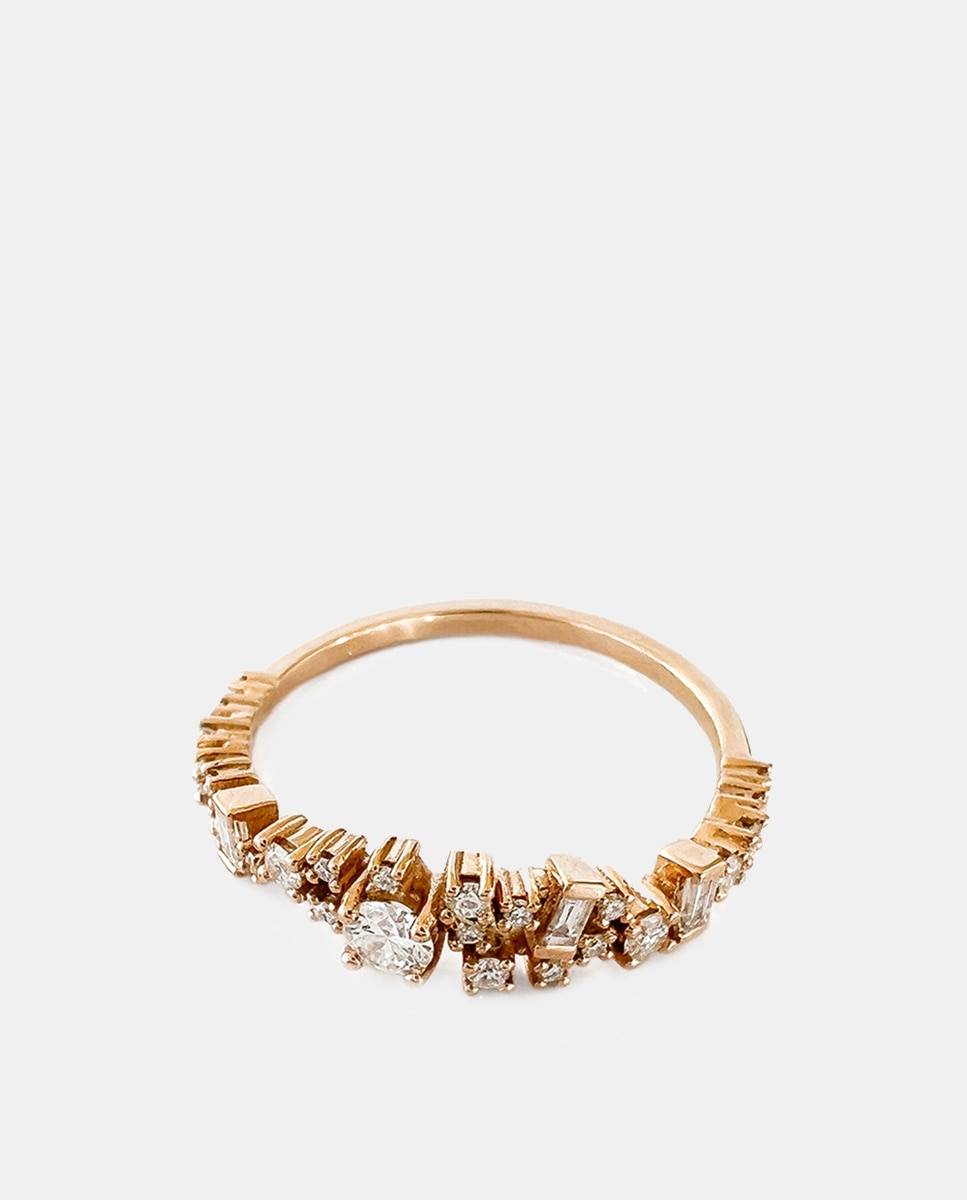 Anillo Light Rain de oro y diamantes - Sansoeurs - Blanco Blanco-2