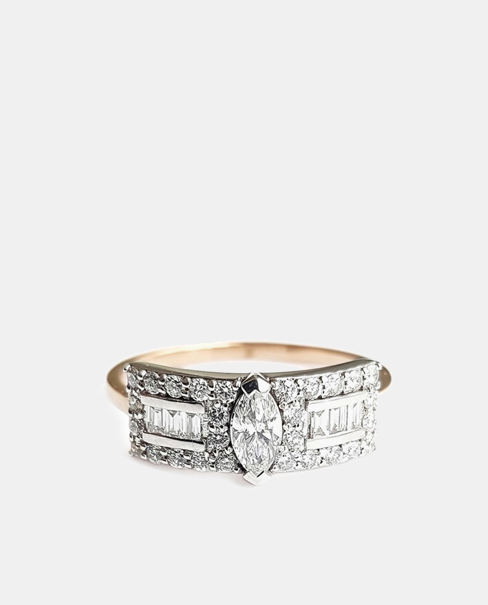 Anillo Second Wife Big de oro bicolor y diamantes - Sansoeurs - Blanco Blanco-2