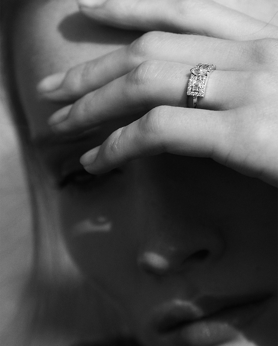Anillo Second Wife Big de oro bicolor y diamantes - Sansoeurs - Blanco Blanco-3
