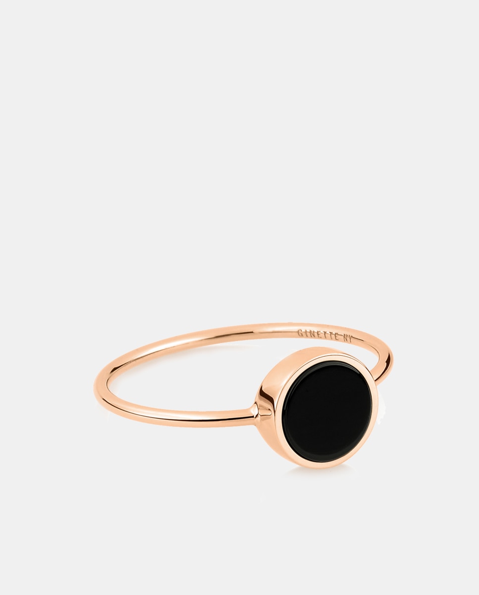 Imagen 0 de Anillo Ever de oro con ónix negro Negro