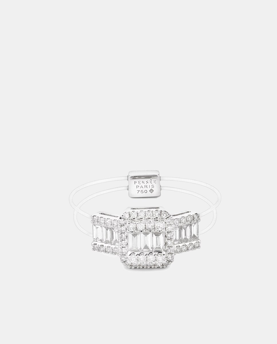 Imagen 0 de Anillo Floating de oro y diamantes Blanco