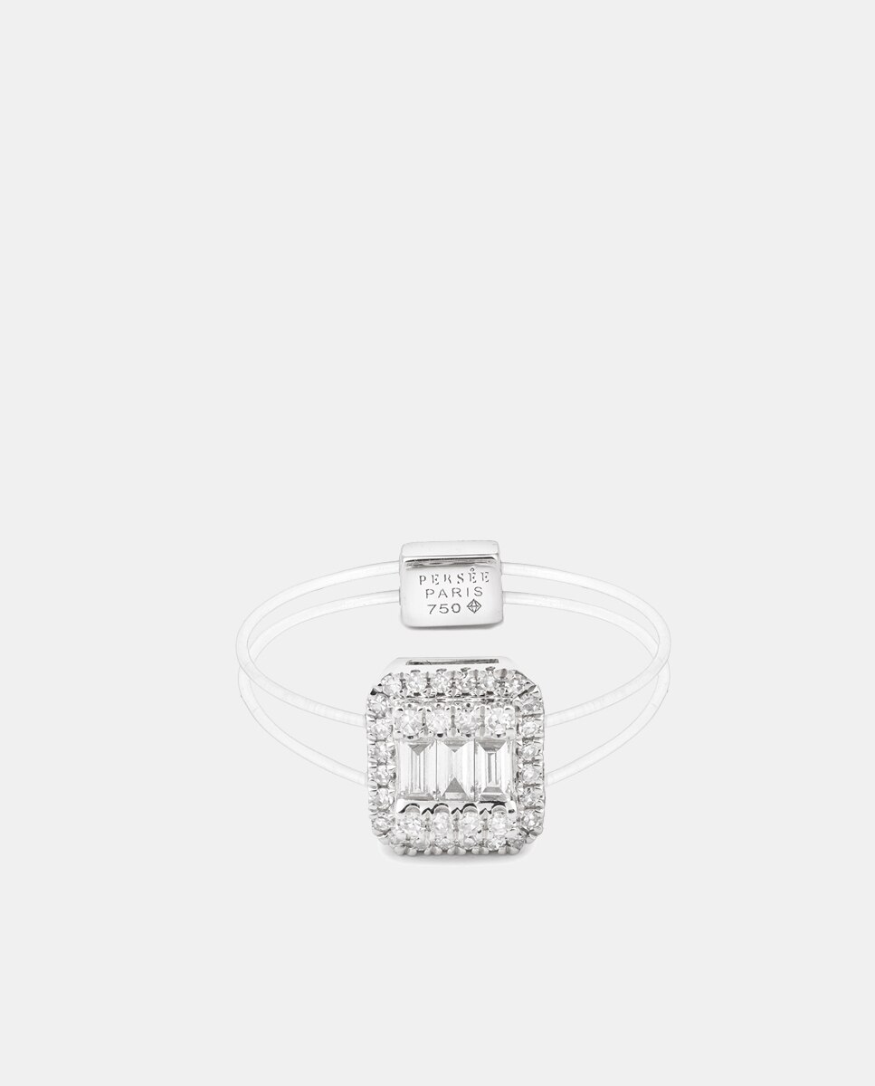 Imagen 0 de Anillo Floating de oro y diamantes Blanco