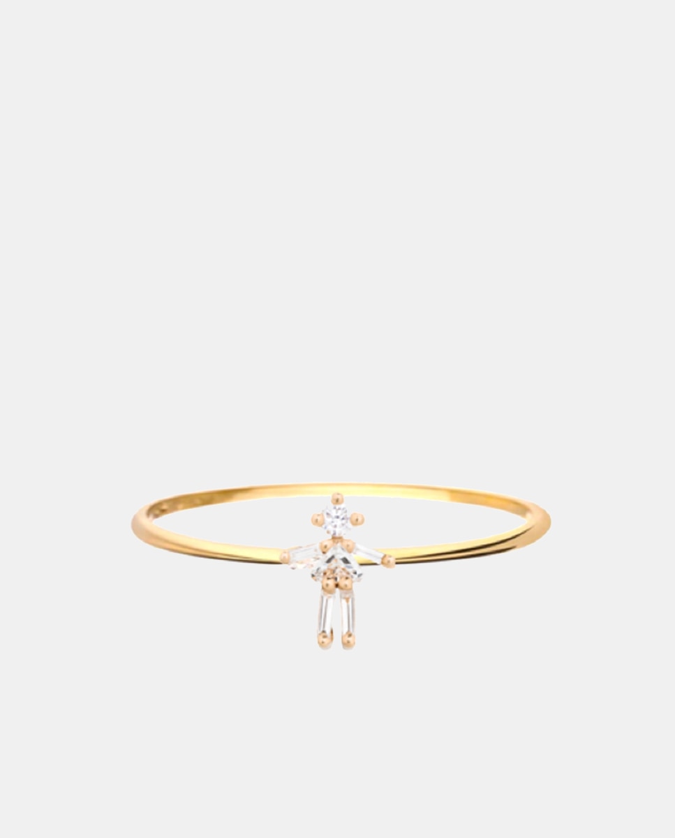 Anillo Iconic Niña de oro y diamantes - Little Ones - Blanco Blanco-1