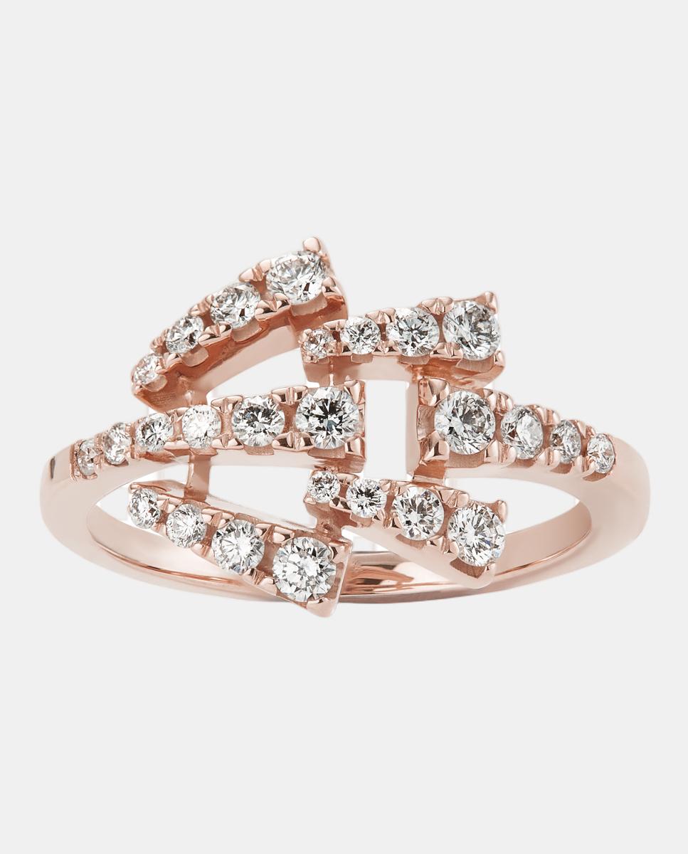 Imagen 0 de Anillo Smoky Club de oro, diamante y cuarzo Marrón