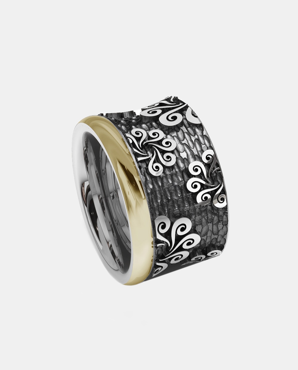 Bohemme - Anillo Bohemme de plata con detalles de oro laminado.