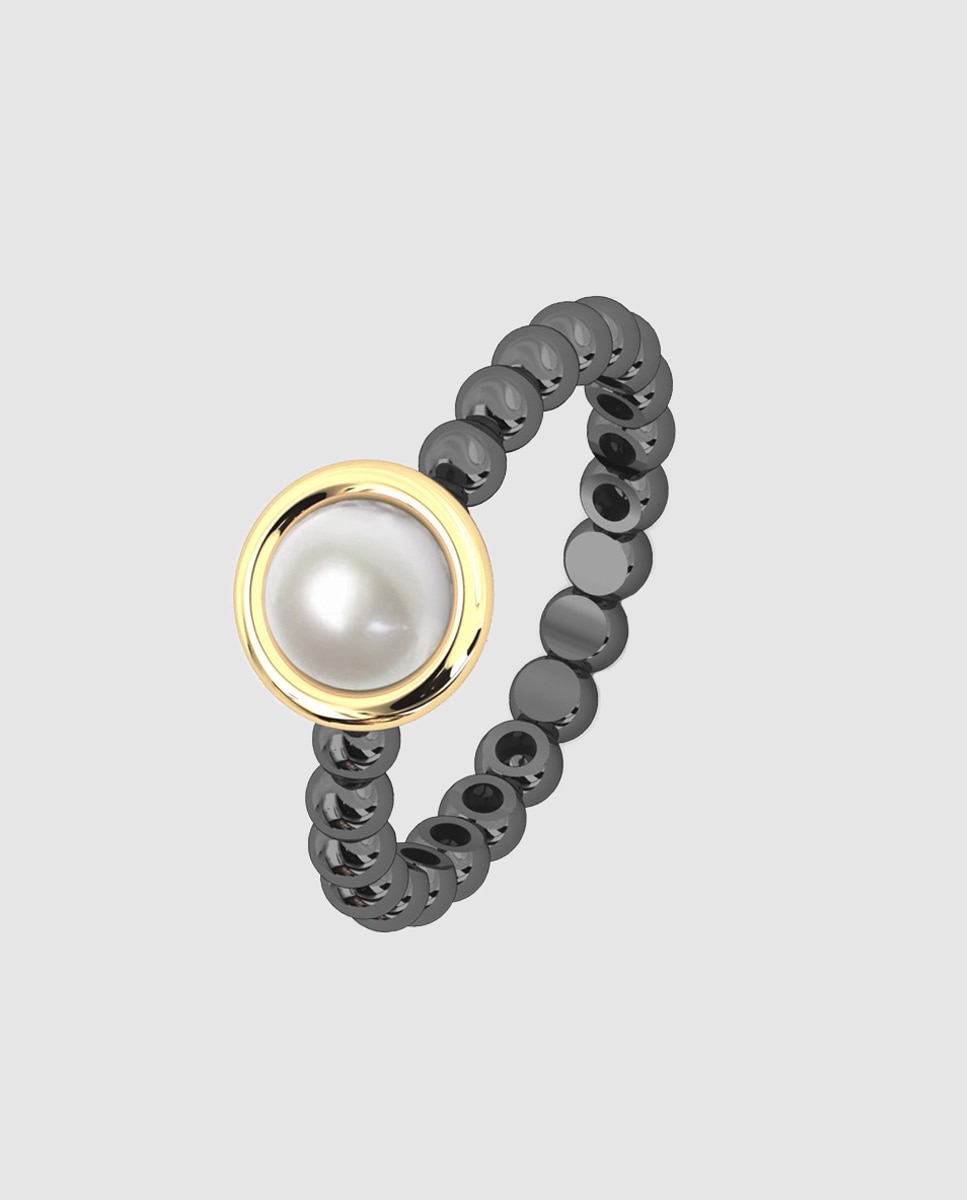 Imagen 0 de Anillo Bohemme Play Colors de plata con perla Blanco