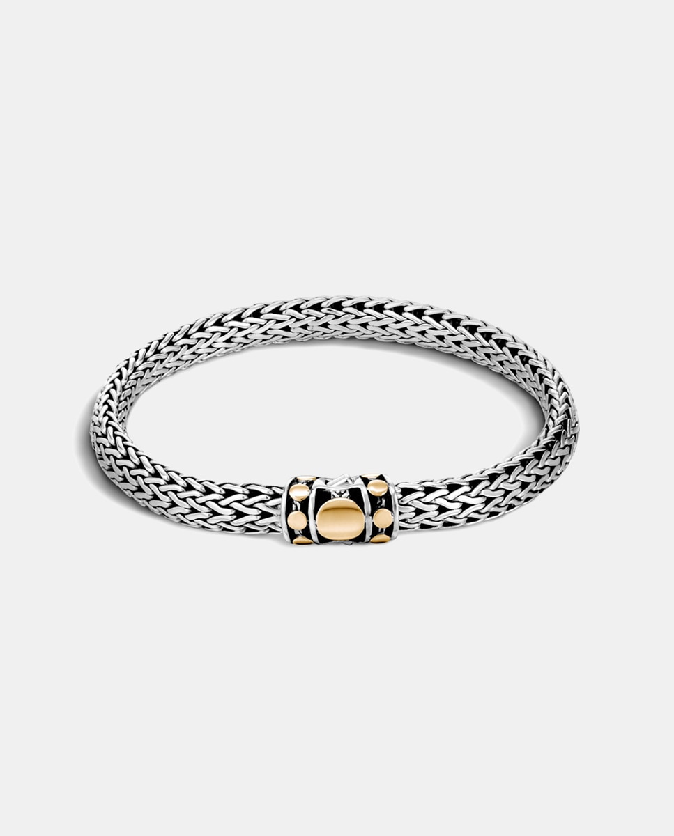 Imagen 0 de Pulsera Dot de plata y oro Oro