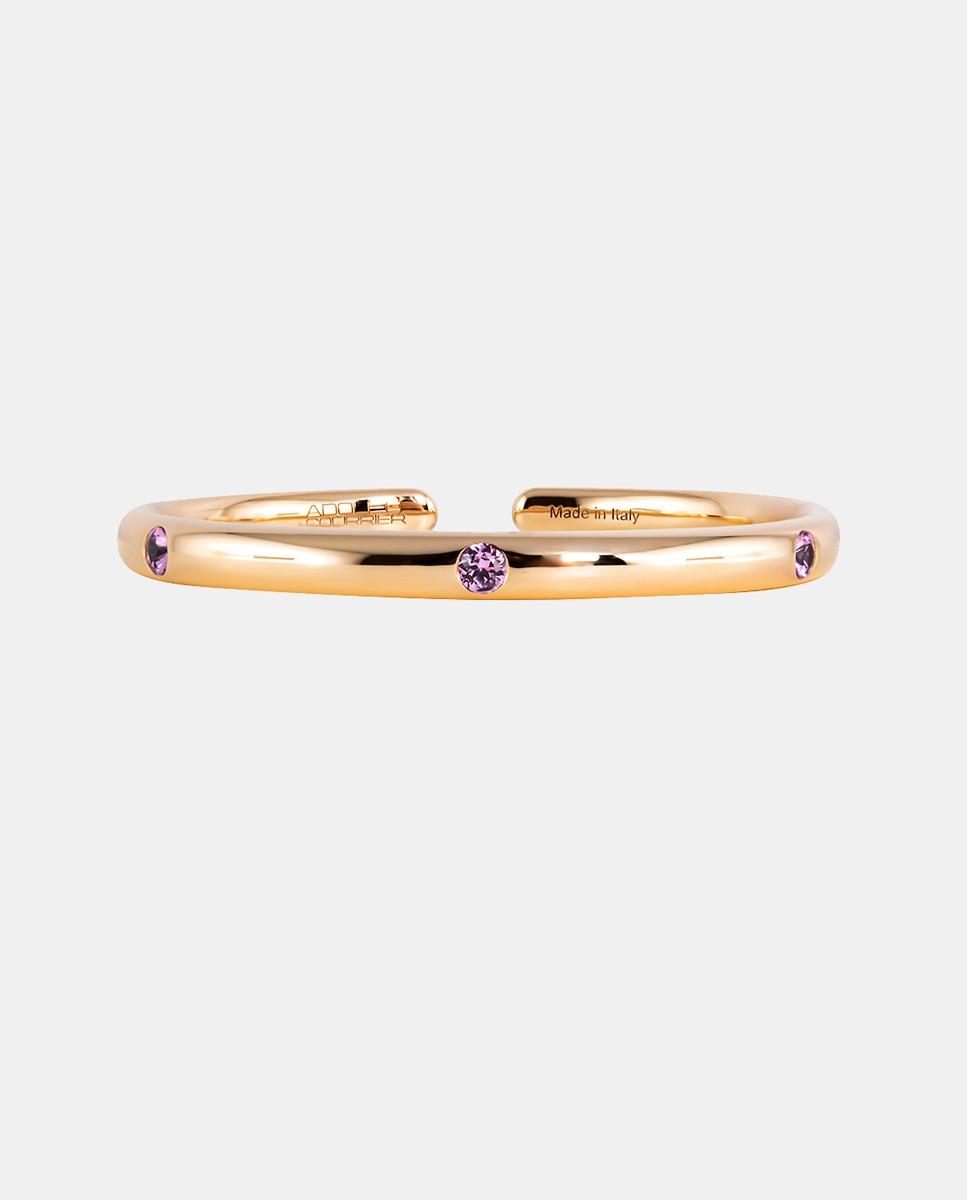 Imagen 0 de Pulsera Popo de oro y zafiro rosa Blanco