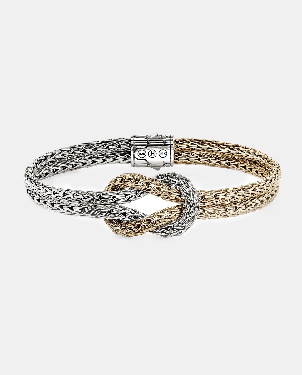 Imagen 0 de Pulsera Love Knot de oro y plata Multicolor
