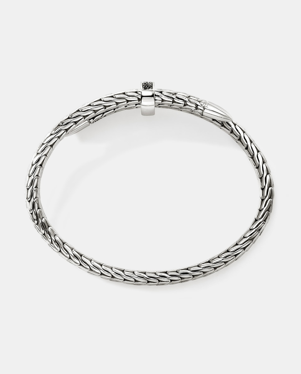 Pulsera Spear de plata y zafiro negro Negro John Hardy · El Corte