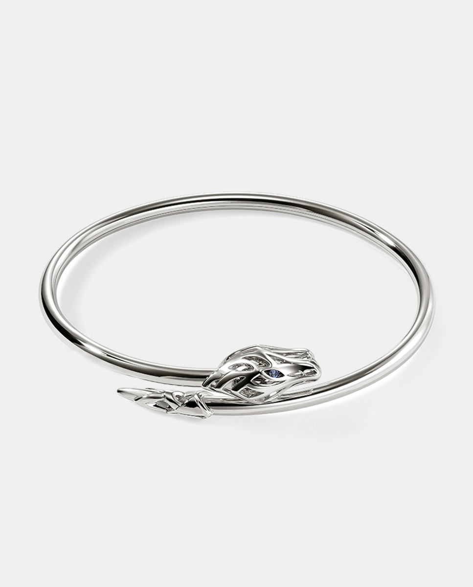 Imagen 0 de Pulsera Naga de plata y zafiros Plata