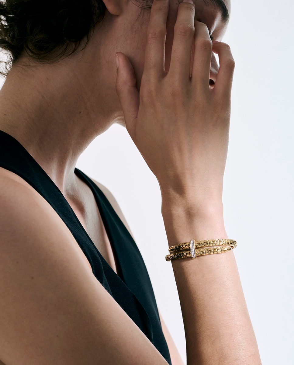 Pulsera Spear de oro y diamantes - John Hardy - Oro Oro-5