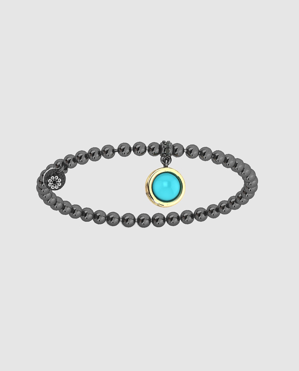 Imagen 0 de Pulsera Bohemme Play Colors de plata con gemas Turquesa
