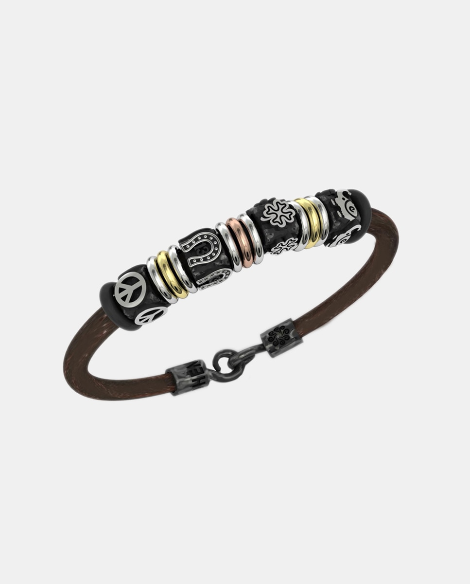 Bohemme - Pulsera CNS de plata y oro.