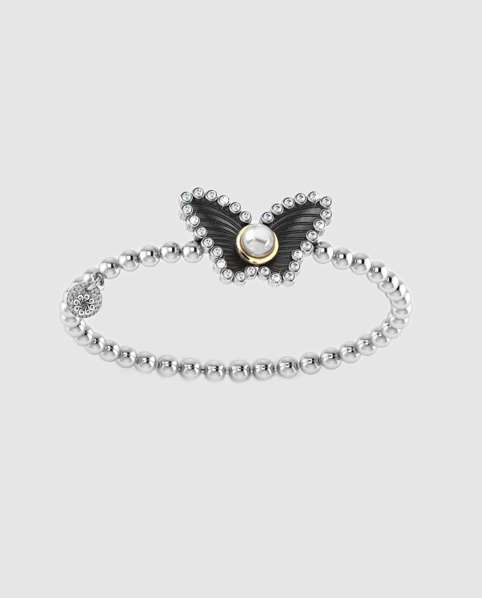 Imagen 0 de Pulsera Bohemme Sky Drops de plata, perla y zafiro Blanco