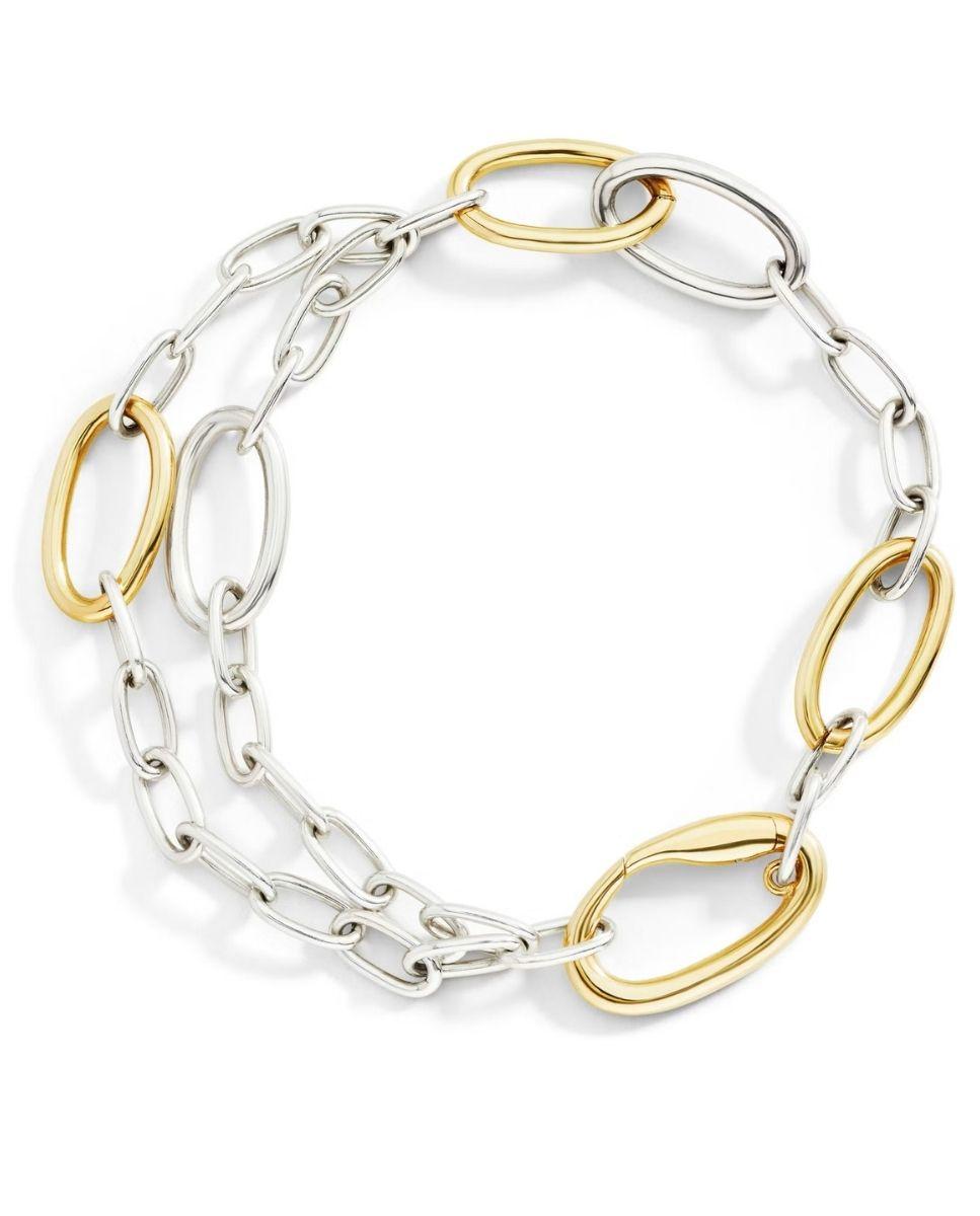 Imagen 0 de Pulsera Essentials plata y chapado en oro