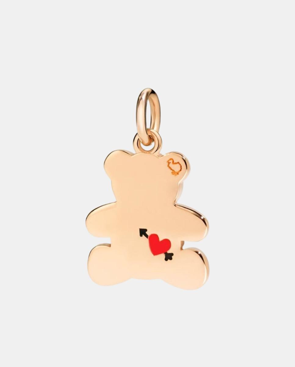 Charm Symbols Teddy Bear de oro y diamantes - DoDo - Rosa Rosa-2