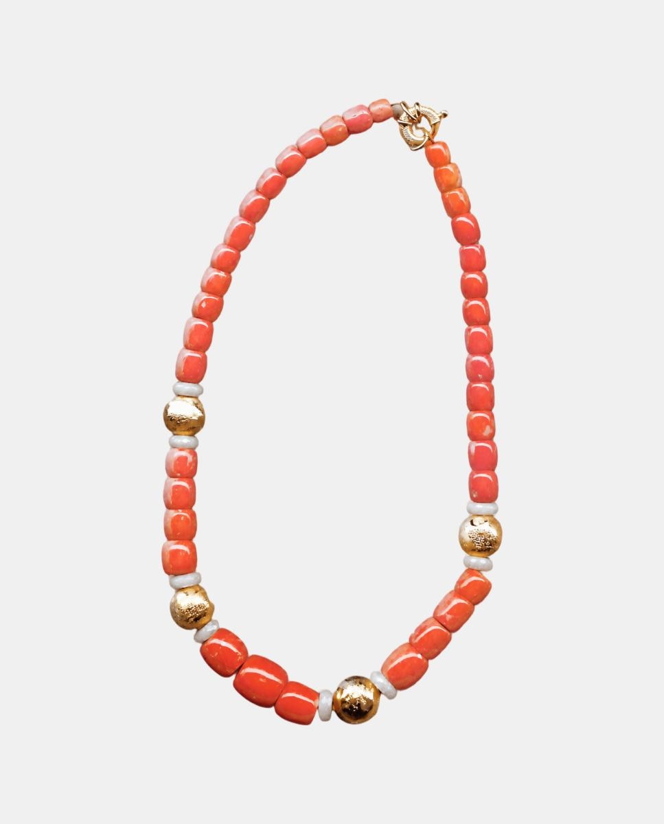 Imagen 0 de Collar de oro, coral y nácar Oro