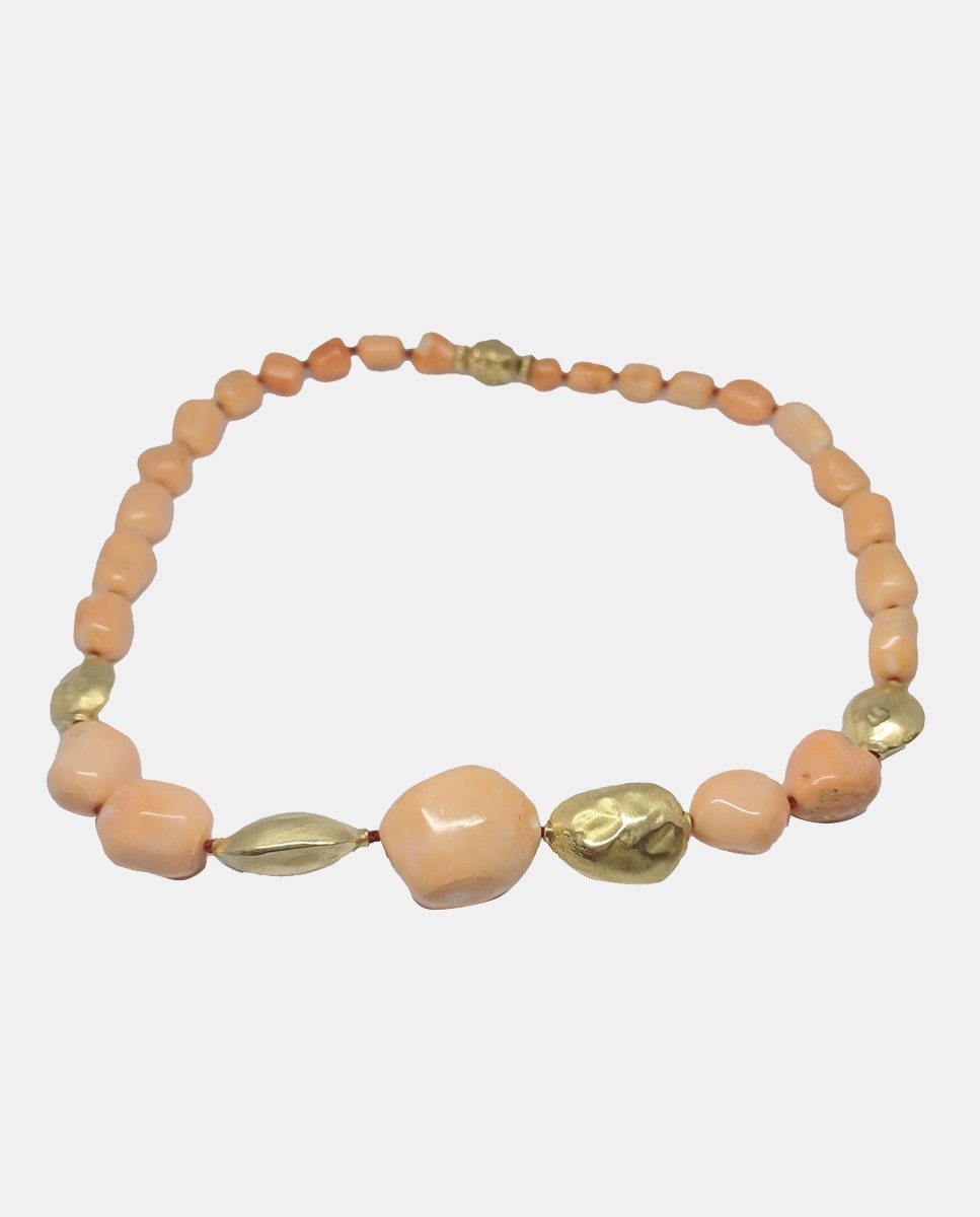 Imagen 0 de Collar de oro y coral naranja Coral