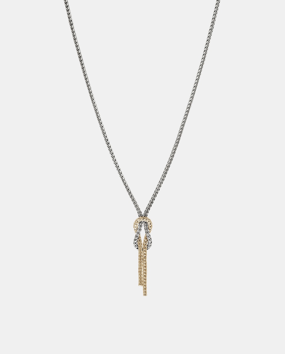 Imagen 0 de Collar Love Knot de plata y oro Plata