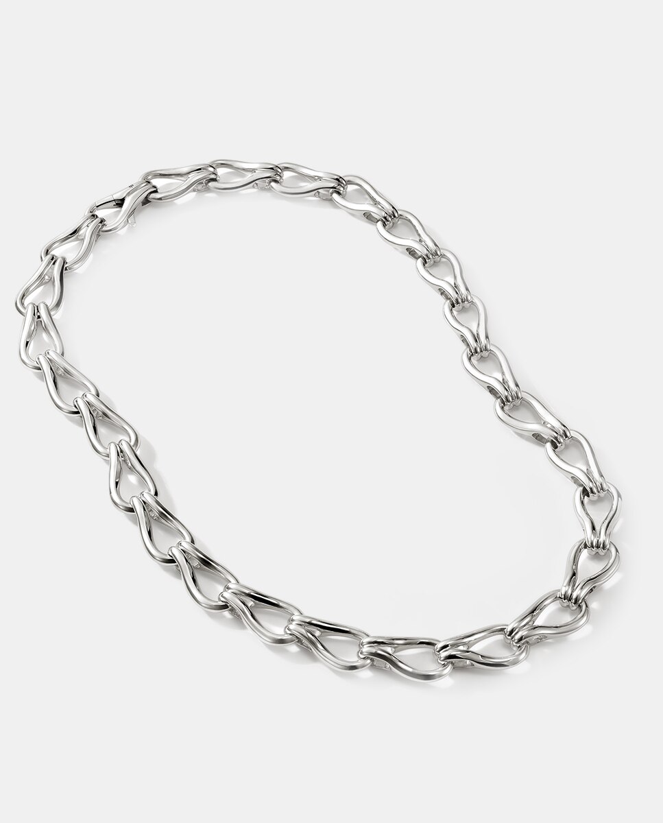 Imagen 0 de Collar Surf de plata con detalle eslabones Plata