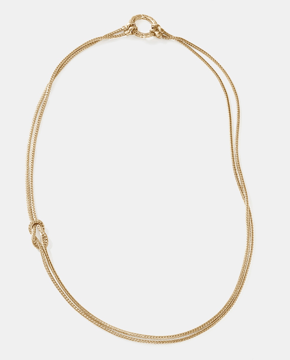Imagen 0 de Collar Love Knot de oro con nudo Oro