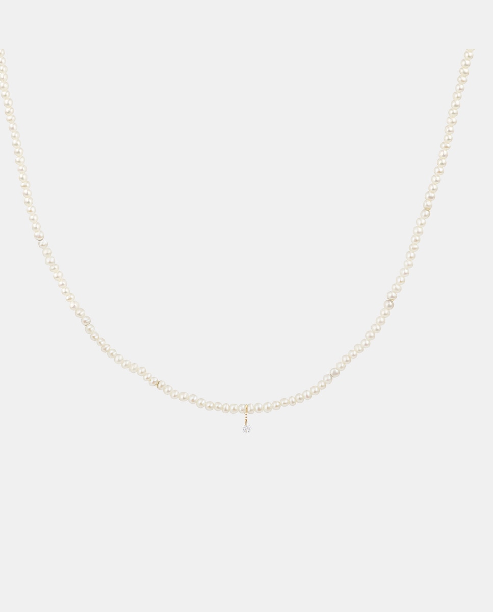 Imagen 0 de Collar Aphrodite de oro y diamantes con perlas Oro