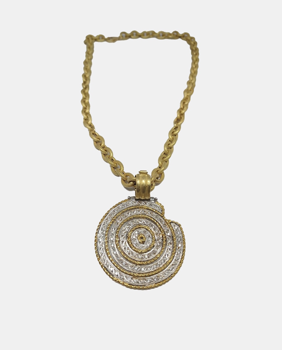 Imagen 0 de Colgante de oro y diamantes Blanco