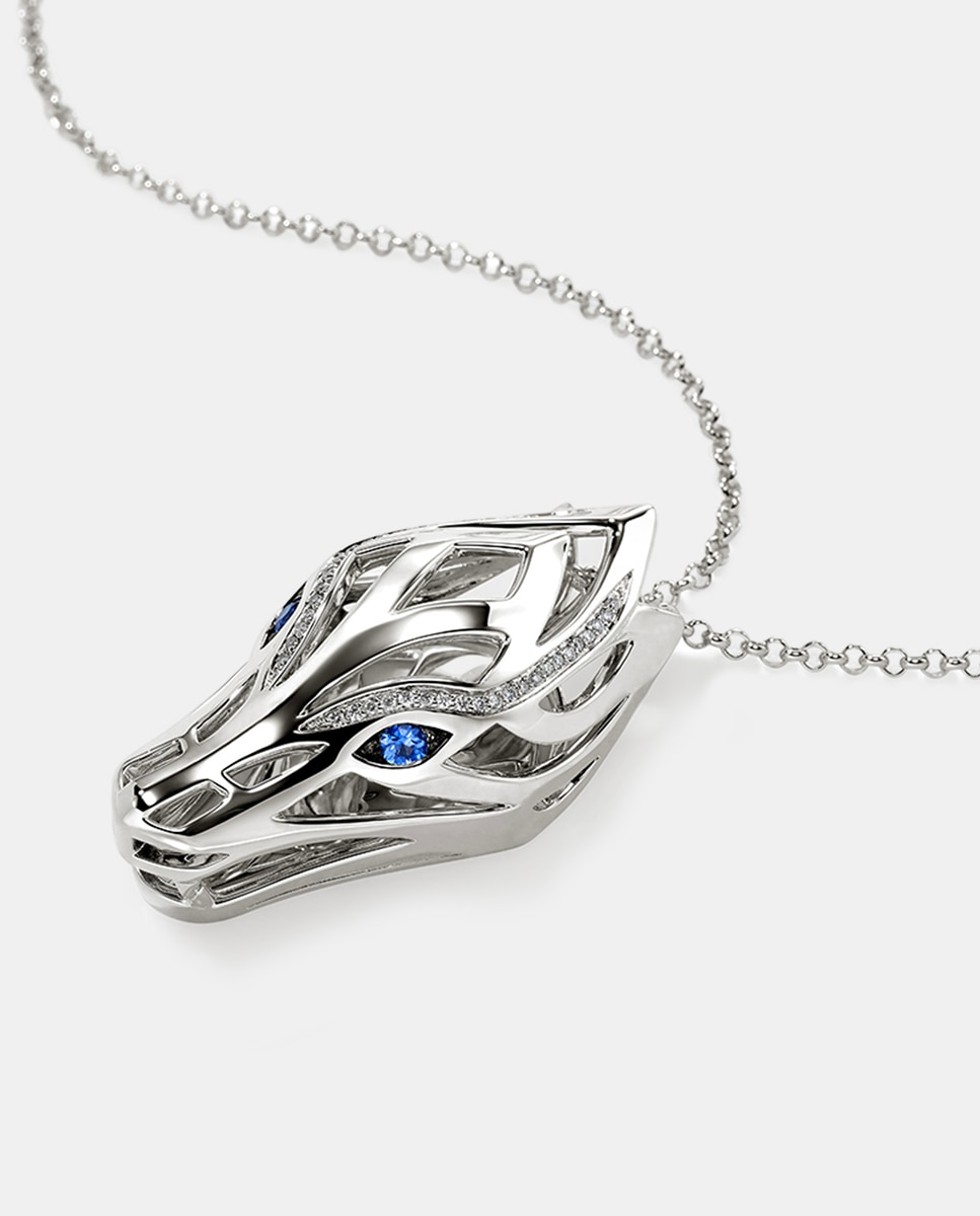 Colgante Naga de , diamantes y zafiros - John Hardy - Plata Plata-3