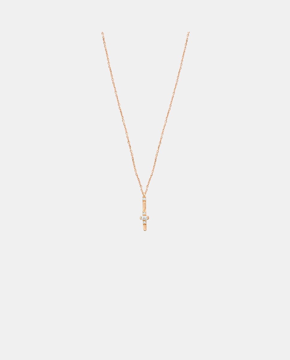Imagen 0 de Colgante Sword Baguette de oro bicolor y diamantes Blanco