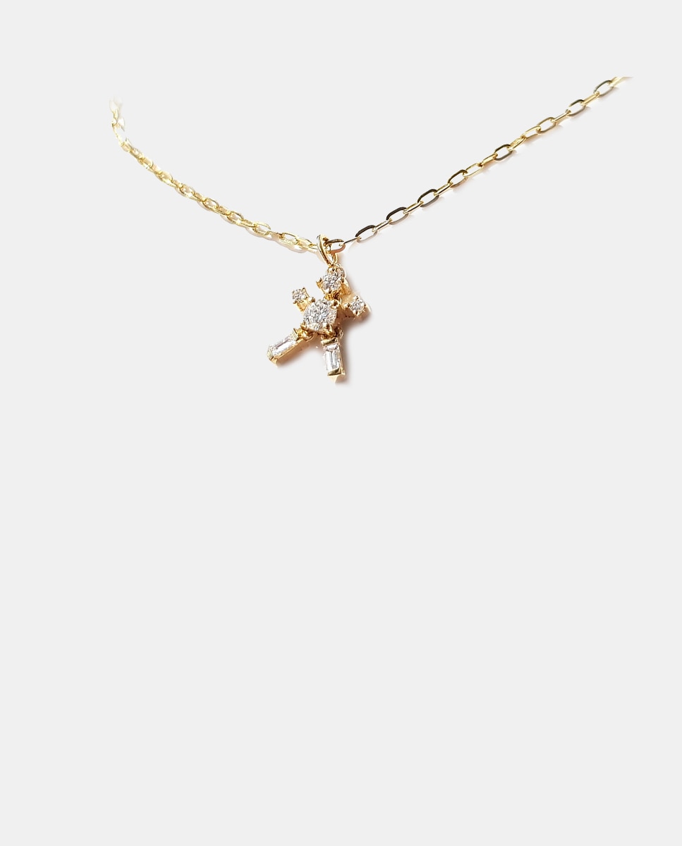 Imagen 0 de Colgante Little Man de oro y diamantes Blanco