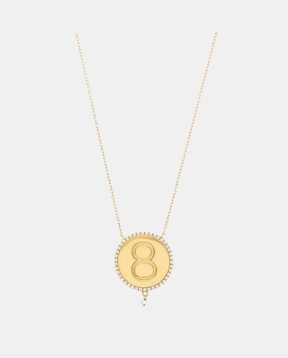 Imagen 0 de Colgante de oro y diamantes con Número 8 Oro