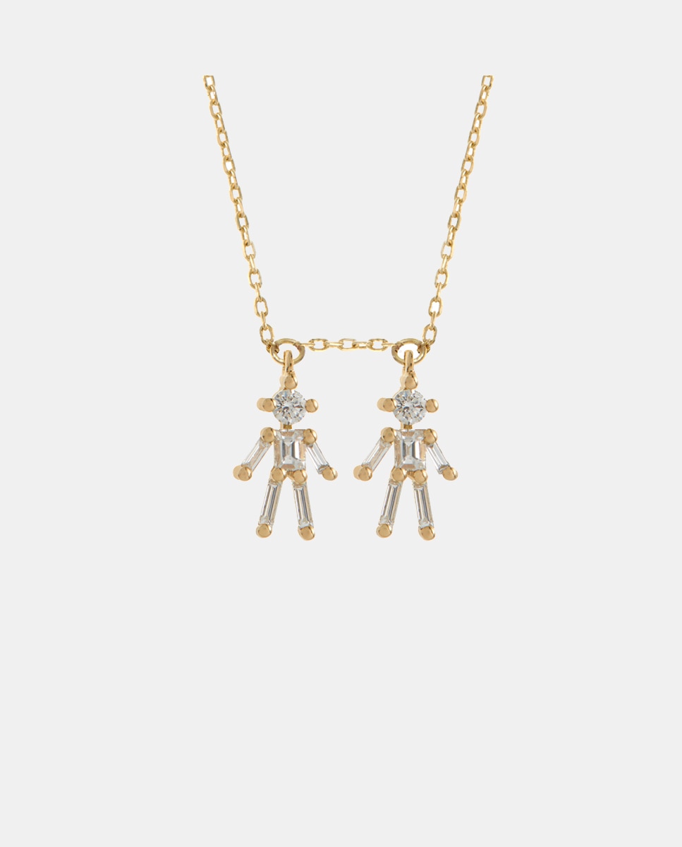 Colgante Iconic Niños de oro y diamantes - Little Ones - Blanco Blanco-1