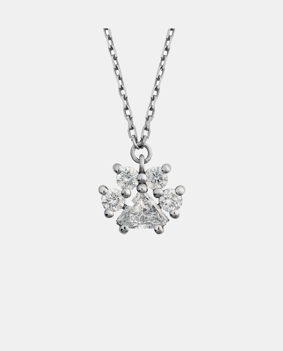 Imagen 1 de Colgante Little Paw de oro y diamantes Blanco