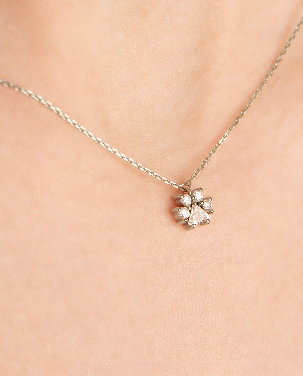 Imagen 2 de Colgante Little Paw de oro y diamantes - Little Ones - Blanco Blanco