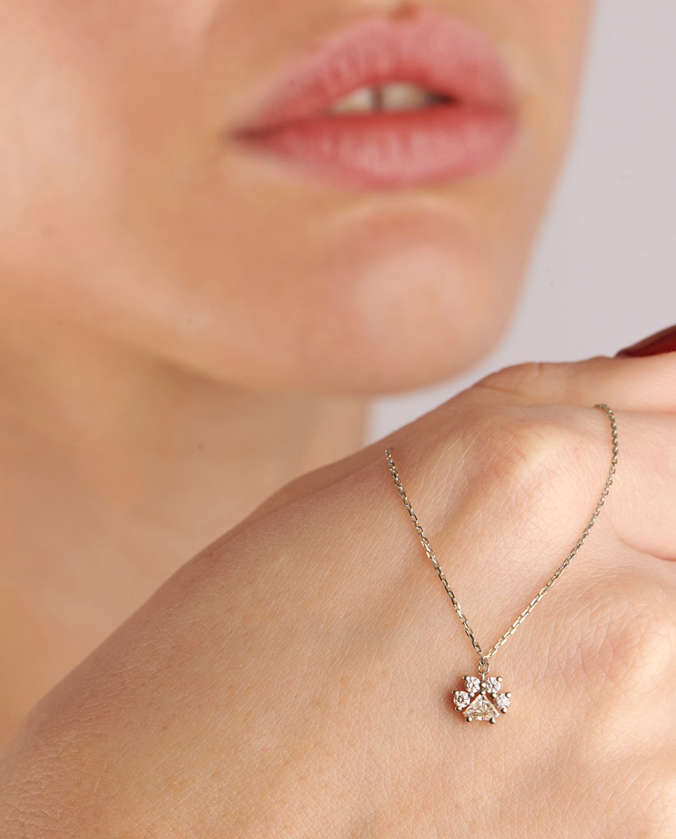 Imagen 3 de Colgante Little Paw de oro y diamantes - Little Ones - Blanco Blanco