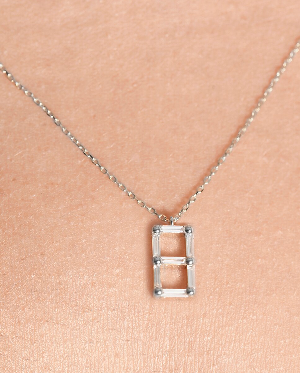 Imagen 2 de Colgante Number Ones 8 de oro y diamantes - Little Ones - Blanco Blanco