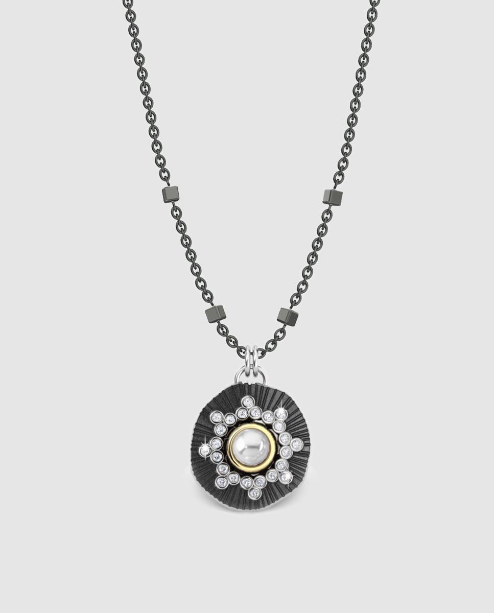 Imagen 0 de Colgante Bohemme Sky Drops de plata, perla y zafiro Blanco