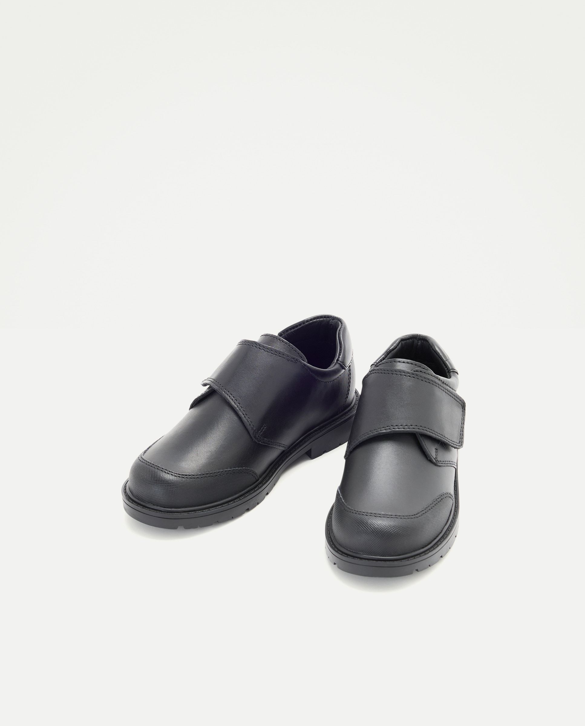 Sapatos Escolares Blucher com Fecho de Velcro e Biqueira Reforçada com Pele Kids El Corte Inglés Preto-2